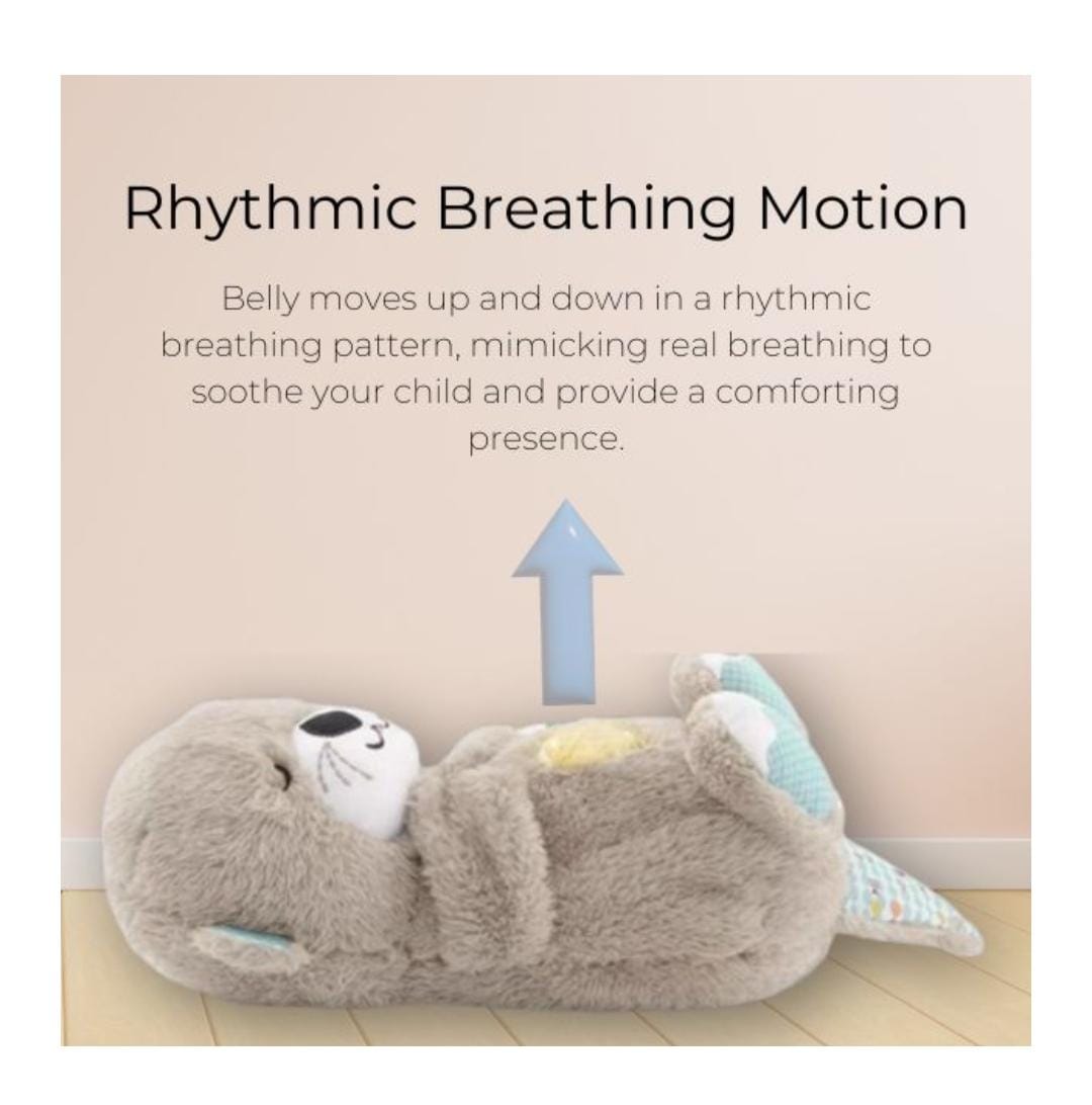 The Koki Soothe Snuggle Breathing Otter Sleeping Companion
