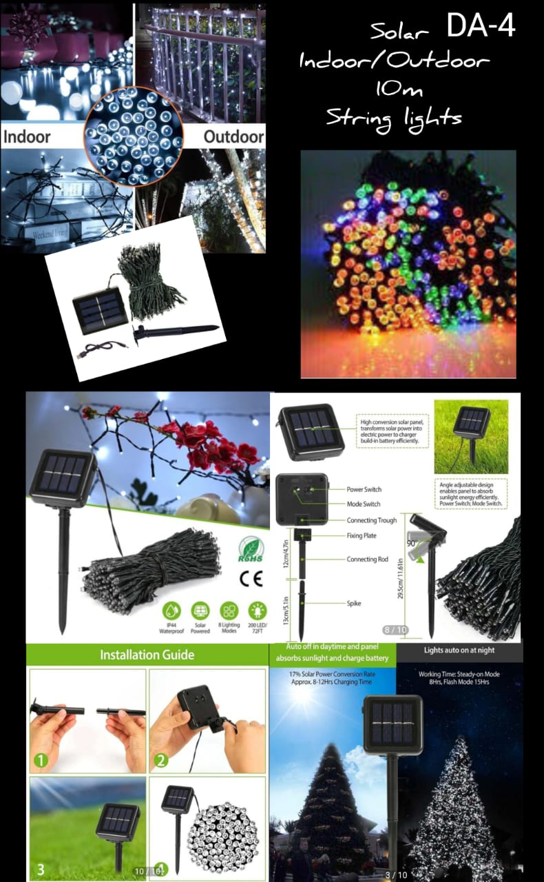 Solar Garden LED Decorative Lights (10m)