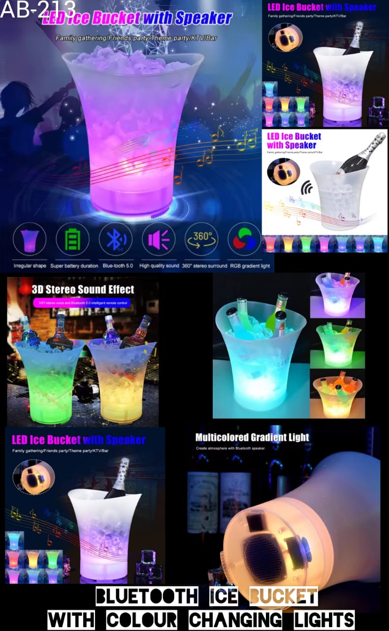LED Ice Bucket With Speaker