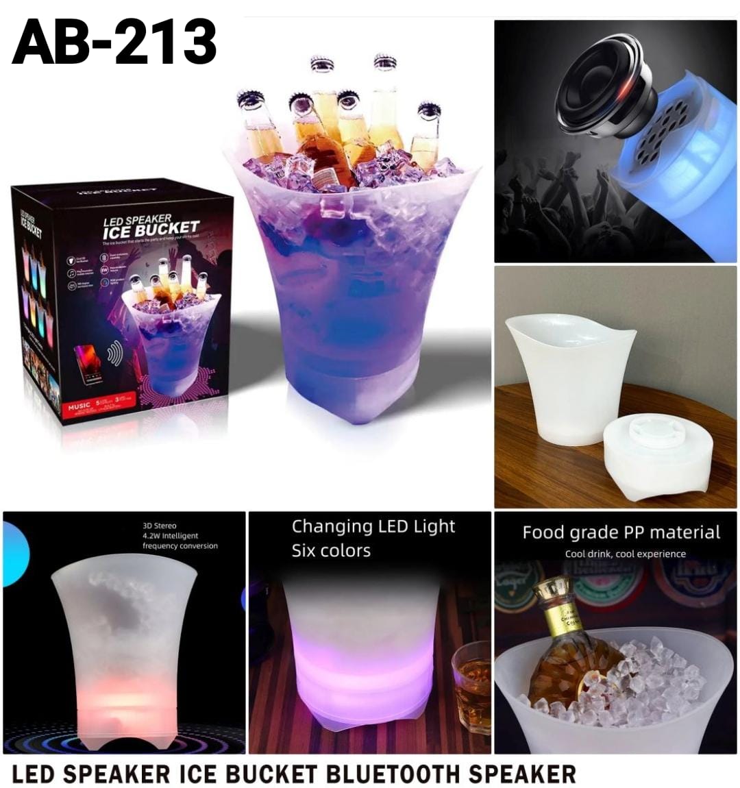 LED Ice Bucket With Speaker