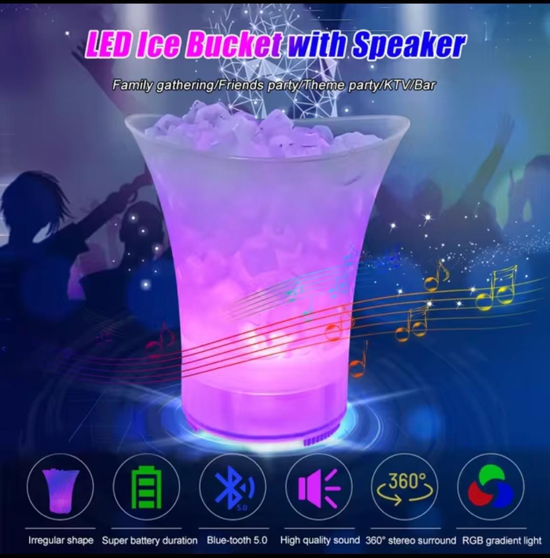 LED Ice Bucket With Speaker