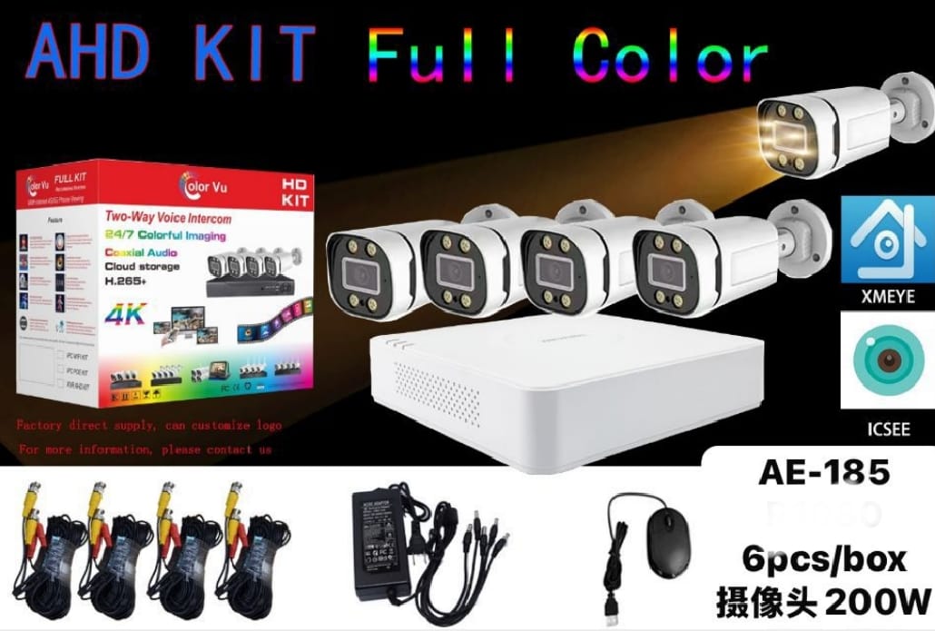 Set of 4 Full color 2 Way Voice audio, AHD Kit Camera's