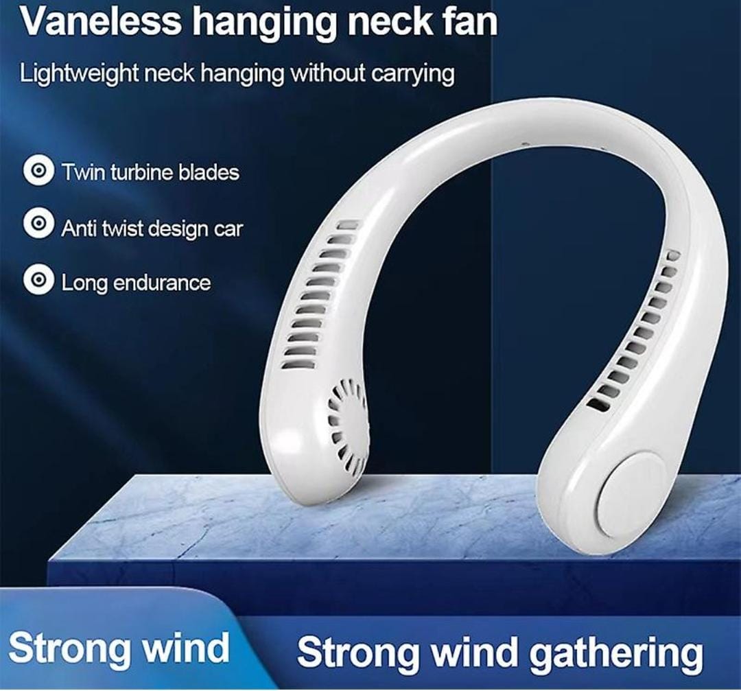Vaneless hanging neck fan