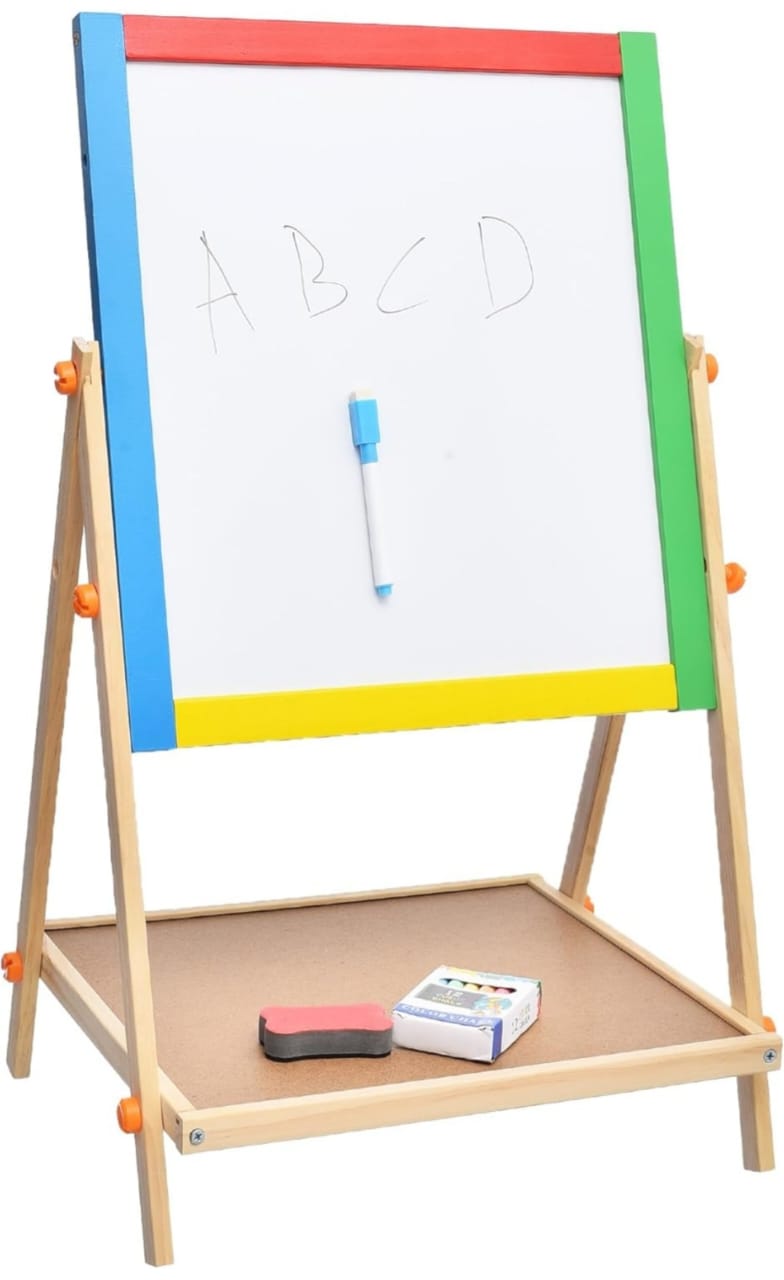 Megnatic Black Board With Chalks And Counter With Durable Material
